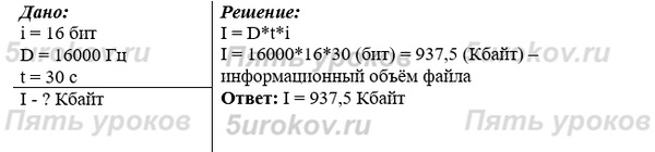 Файл с монозвуком имеет глубину кодирования 16 битов и частоту